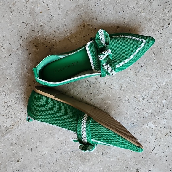 *RARE* Tahari Florentia Slip-On Flat Green Women's Shoes Size 6.5 - Picture 9 of 10